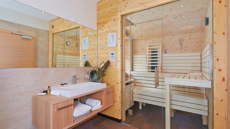 Die Luxussuite mit Sauna im Hotel Alpeiner im Stubaital